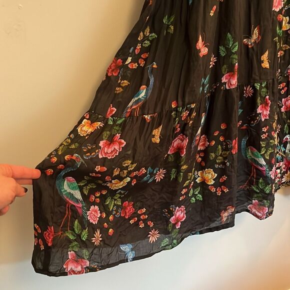 Johnny Was Boho Tie Back embroidered floral Dress Size medium - Picture 9 of 11